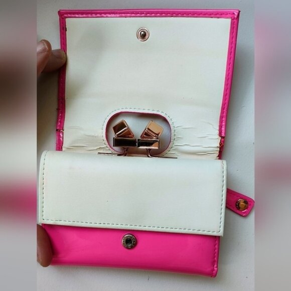 TED BAKER Pink Bow Small Tri Fold Wallet - Picture 7 of 11